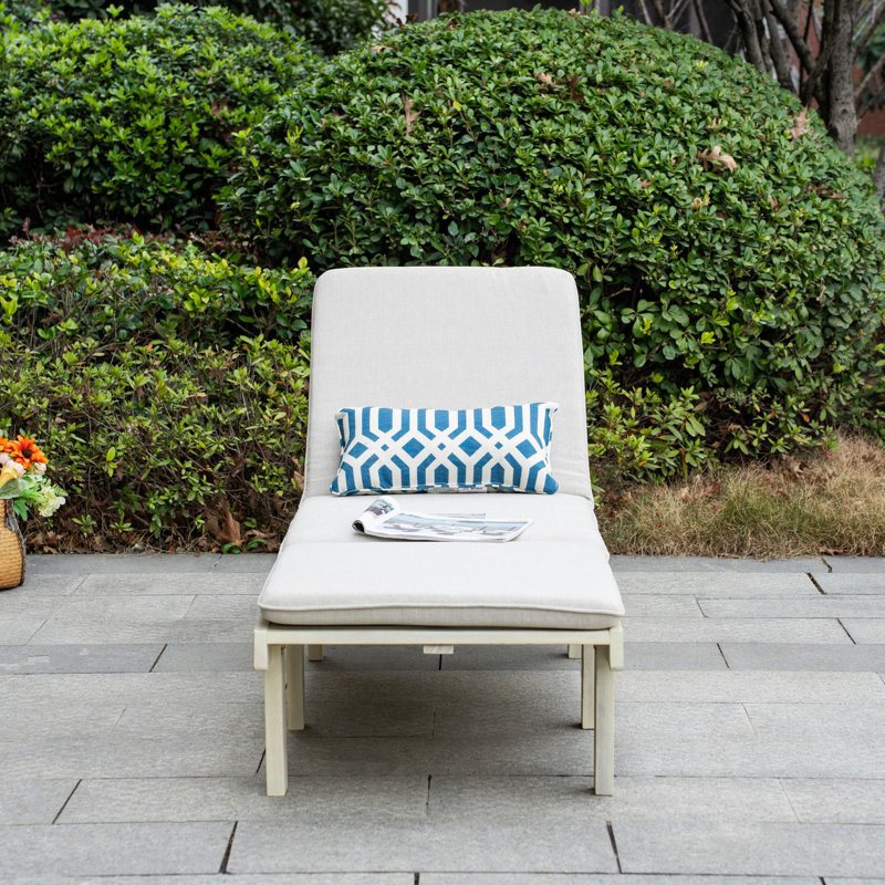 200cm Long Acacia Single Chaise