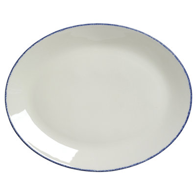 BLUE DAPPLE Oval Coupe Plater