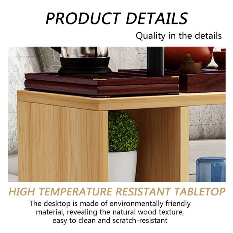  Table d'appoint mobile blanche en forme de C - Table de rangement avec roulettes en bois | Table de chambre à coucher / chambre de bébé