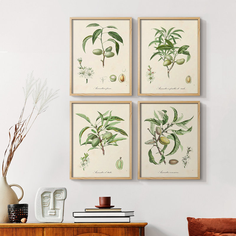 Feedback Loop I Framed Print - Set of 4, Natural, 10" H x 8" W