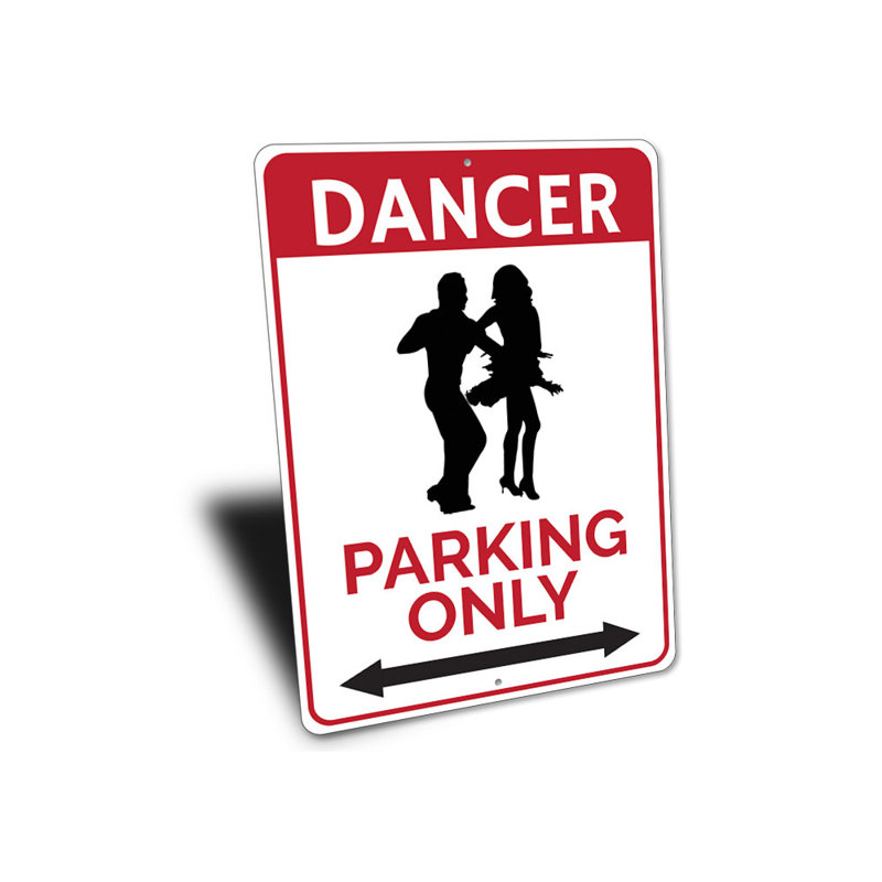 Enseigne de danseur en aluminium, H 18 po x l 12 po x P 0,06 po