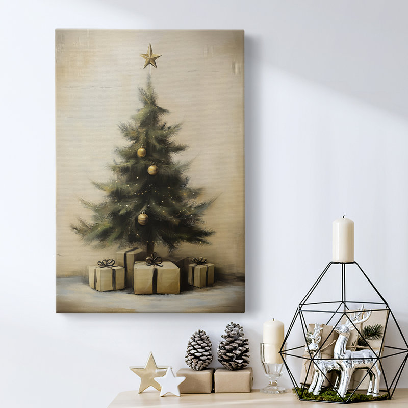 Art des Fêtes de Noël - Toile tendue avec châssis - Série 2-CX III, H 12 po x l 8 po
