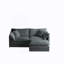 Canapé modulaire surdimensionné en L avec repose-pieds réversible en chenille gris Free Combination Comfy Upholstery-1539606422