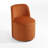 Upholstered Modern Orange Velvet Side Dining Chair-721396098