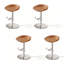 Chaise basse brune (ensemble de 4)-1633856251