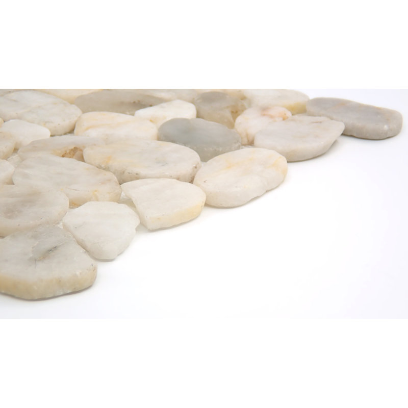 Rivera Pebbles™ Sized Natural Stone Pebble Tile, Beige