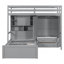  Lit superposé avec tiroirs, garde-robe, tablettes de rangement et lit hydraulique-1459864591