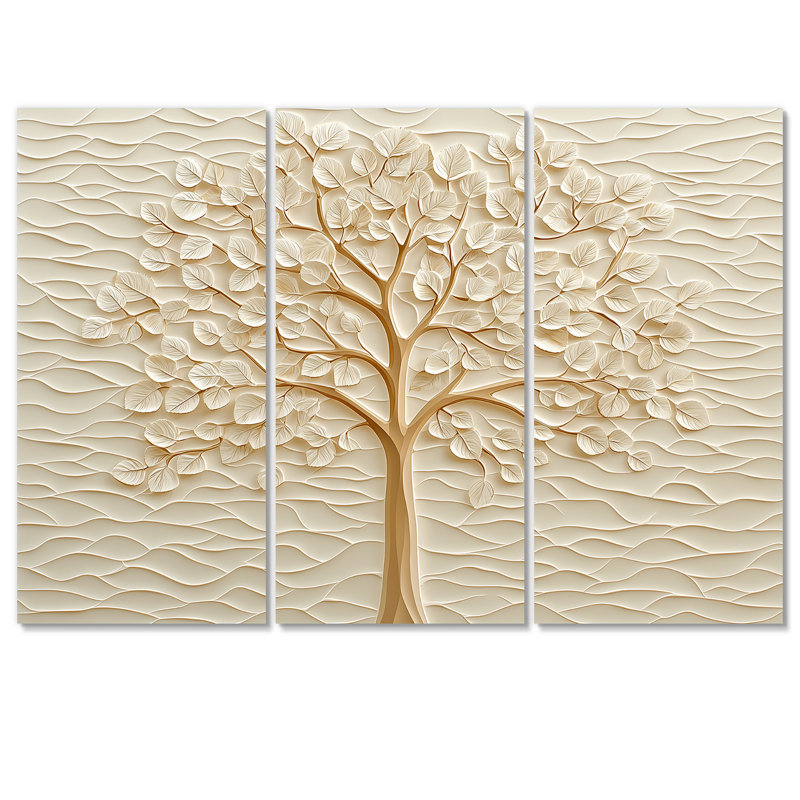 Adalena - Ensemble de décoration murale hêtre, 28" H x 36" W, Toile tendue, Ne s’applique pas