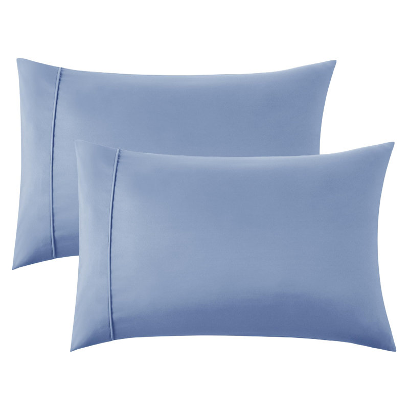 Bedsure Decorative Boho Pillow Shams With Envelope Closure, Slate Blue, Standard Pillow Case