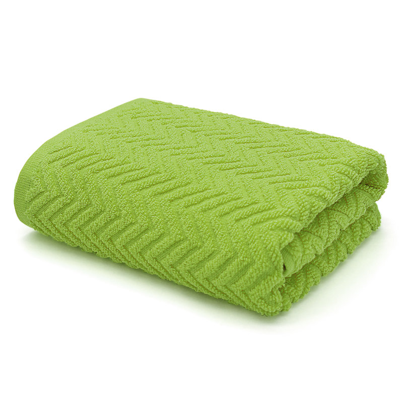 Parmvir Moda Cotton Chevron Hand Towel, Green