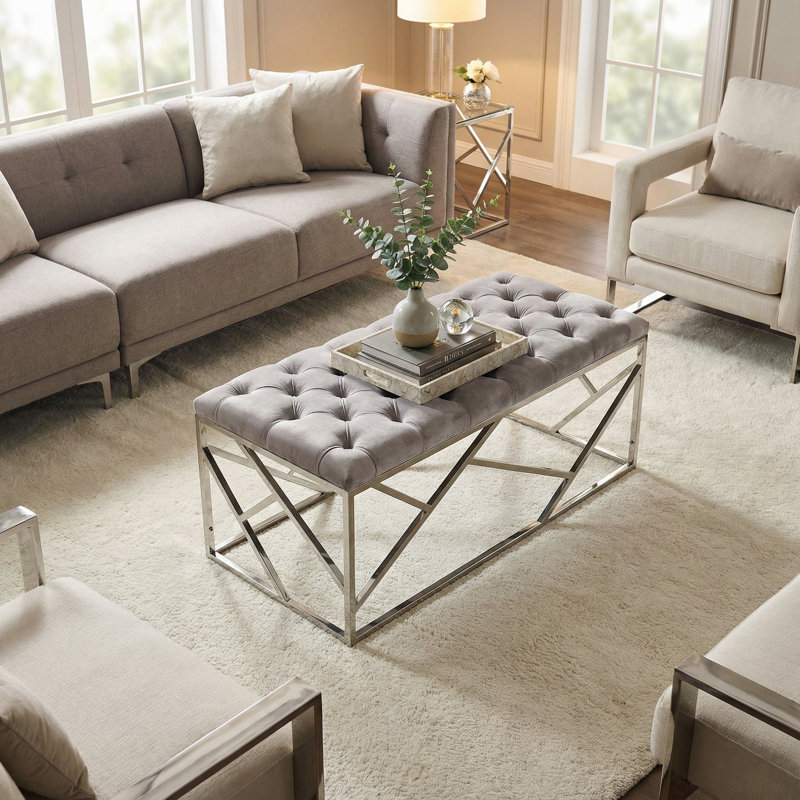 Annloraine Velvet Upholstered Bench