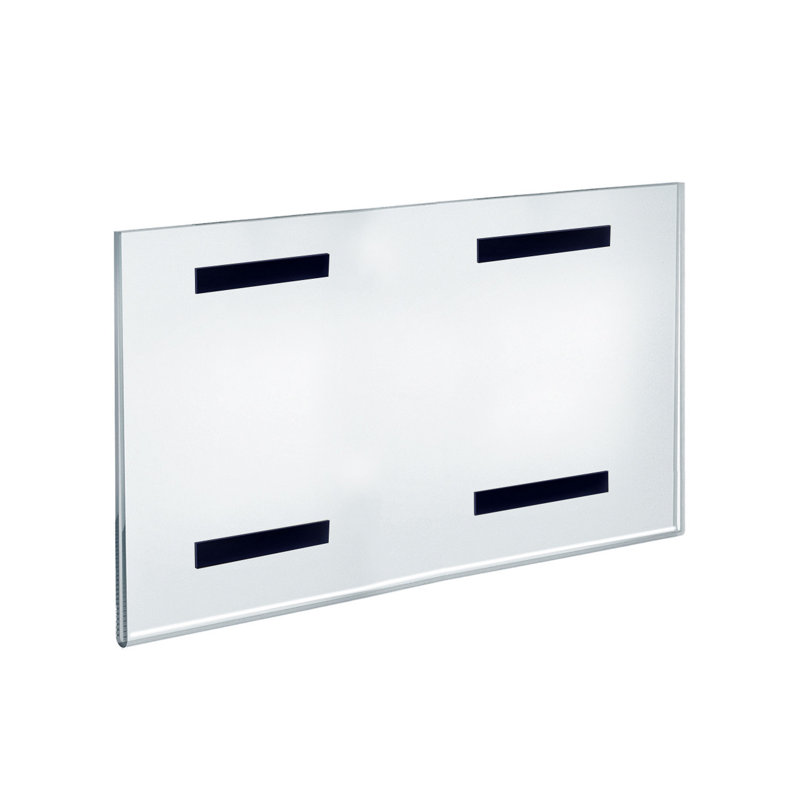 Clear Acrylic Landscape Sign Holder Frames with Magnetic Strips, 17" x 11", 2-Pack