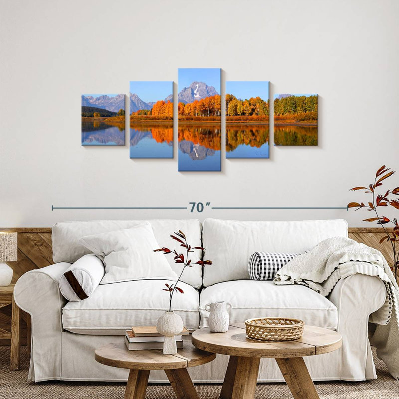 Grand Teton Autumn Lake, 24" H x 55" W