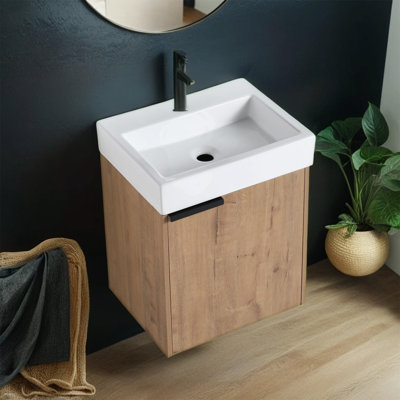 Ensemble de meuble-lavabo simple mural 18 po Austyn