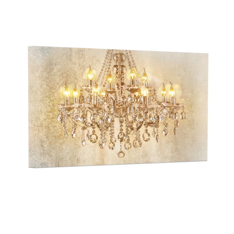 Lustre à la mode cristal clair rétro, H 16 po x l 24 po