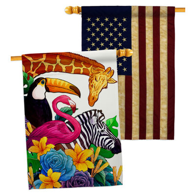 Double Sided 18.5'' H x 13'' W Polyester Animal Garden Flag