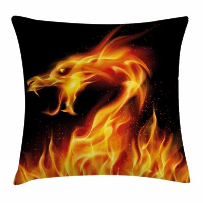 Dragon Abstract Fiery Creature Square Pillow Cover -  Ambesonne, min_36688_16X16