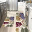 Ensemble de 2 tapis de cuisine à motif raisin beige