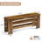 47'' Rustic Brown Wood 3-tier Shoe Bench With Open Storage, Entryway Bench For Hallway, Living Room, Or Bedroom