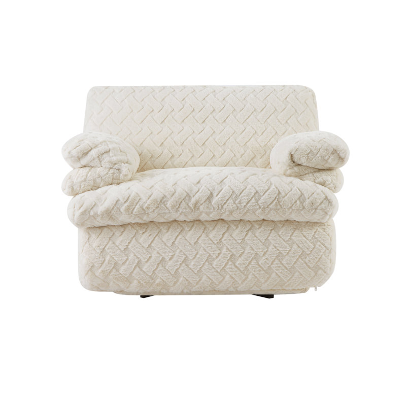 Fauteuil d'appoint pivotant avec dossier ergonomique Crosby, Blanc