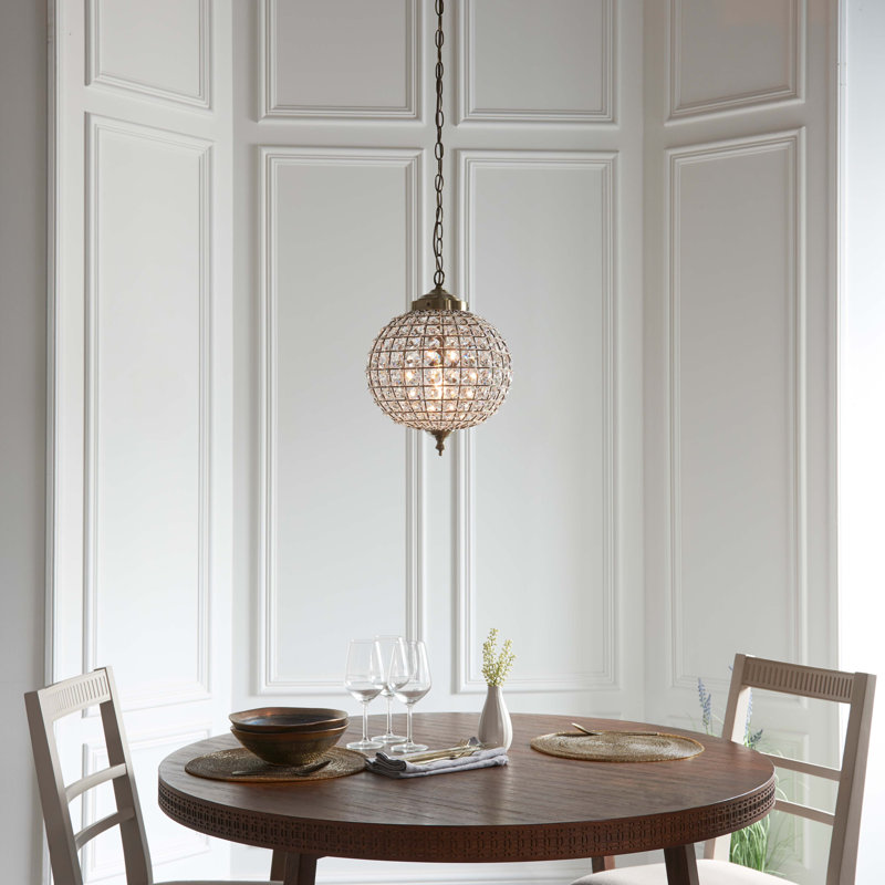 Barton 1 - Light Sphere Pendant, Antique Brass