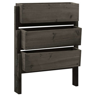 Planter Foldable Flower Box Raised Garden Bed Planter Solid Firwood