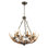 Lustre en bois de ferme rétro 6 lumières Cronan