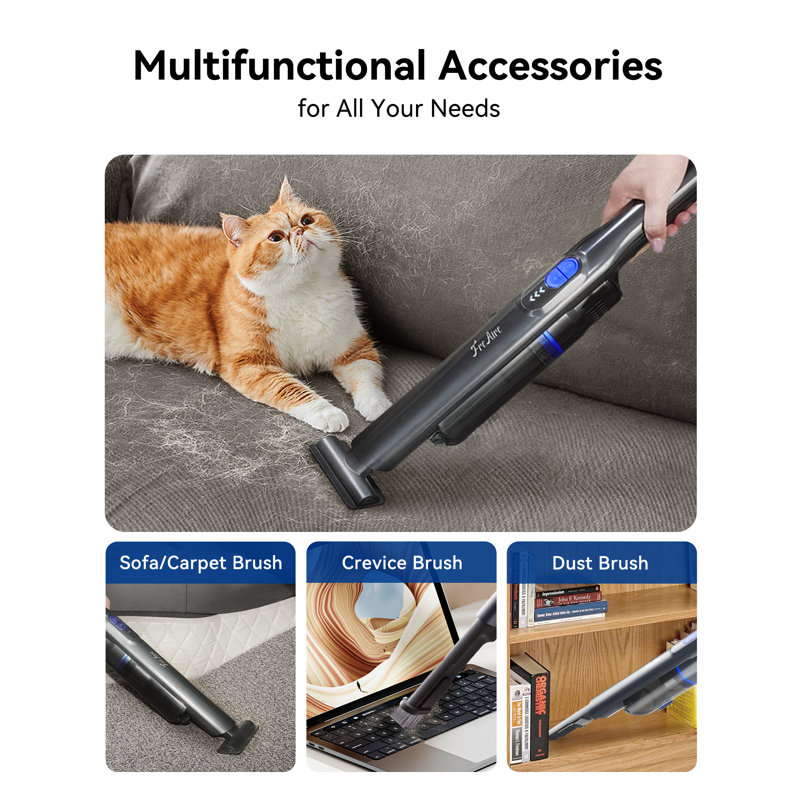 FreAir 20kPa Wireless Handheld Vacuum Cleaner: Powerful, Lightweight, and Portable One-Handed Car & Home Cleaner with Fast Charging & 35-Minute Runtime