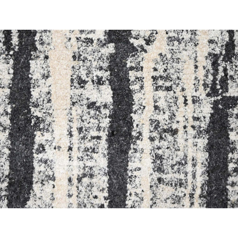 Tapis oriental en laine noué à la main noir 12 pi x 14 pi 9 po 91A2E6C0888B42B5B5680962B7CC55C