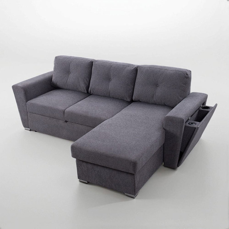 BELMONT 3 Seater Sofa Bed, Grey