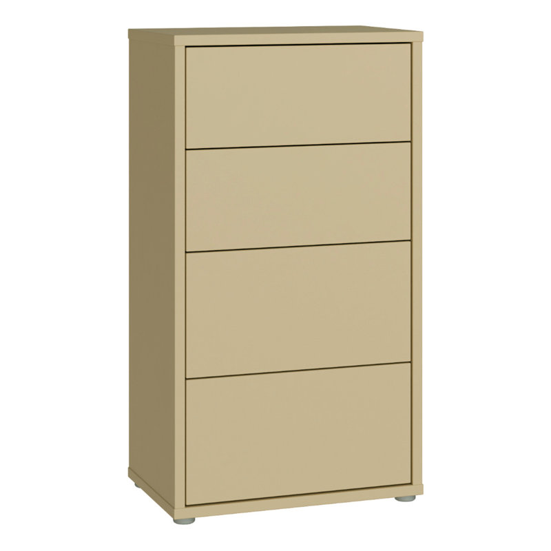 54.8 cm W Chest of 4 Drawers, Yellow