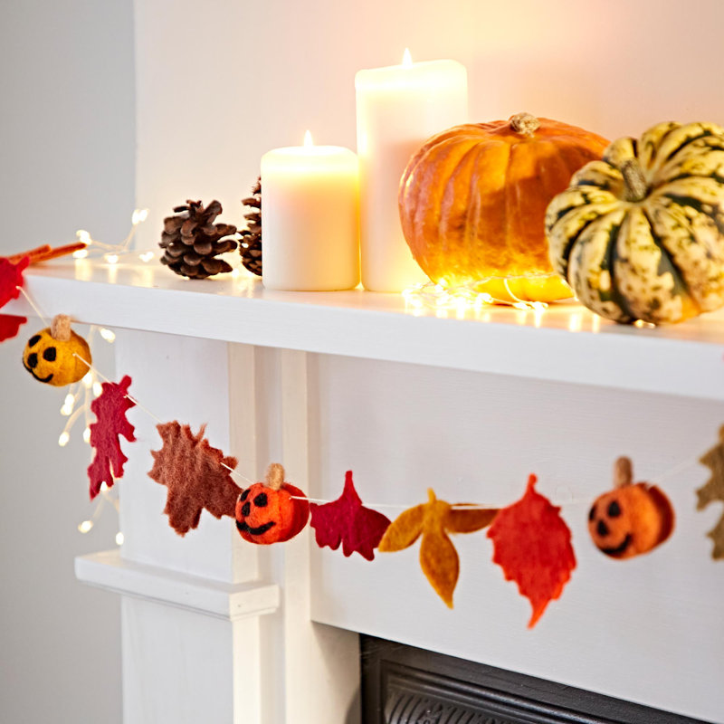 Felt Pumpkin Garland
