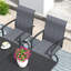 6-Person Rectangular Patio Dining Set With Umbrella & Textilene Swivel Chairs-1713886087