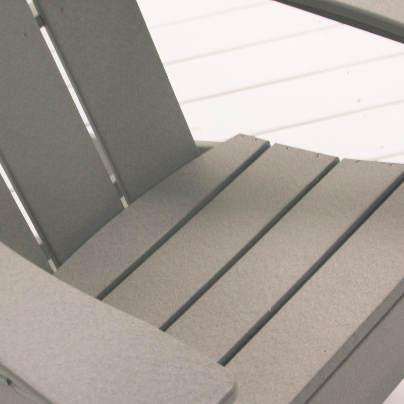 Ratcliff All-Weather HDPE Adirondack Chair Set of 2, Light Gray