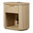 Reeded Nightstand With 1 Drawer, Open Shelf Storage Built-in Outlets USB Type-C Charging Station Set of 2-720913634-711120264