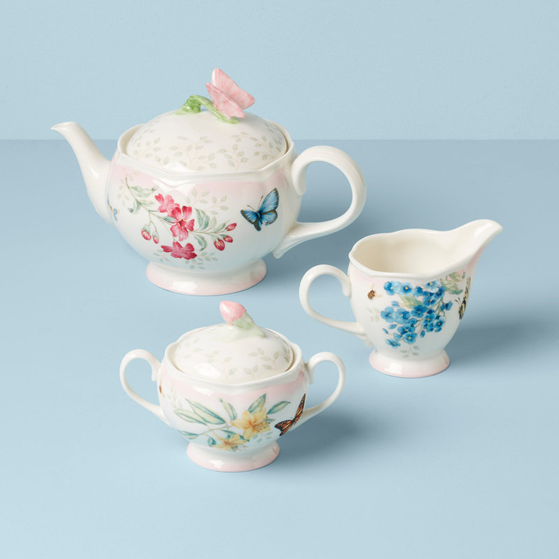 Lenox Butterfly Meadow Pink Ombre 5-Piece Tea Set