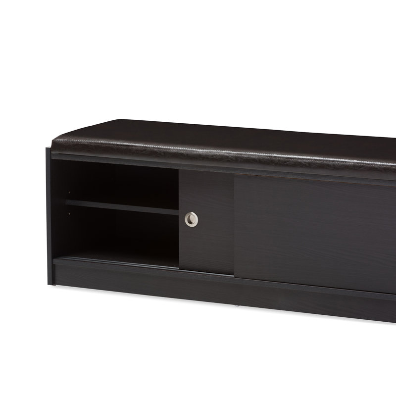 Faux Leather Upholstered Storage Bench
