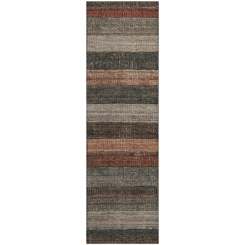 Premium Machine Washable Medena AMF1865 Stripes Rug, Runner 2'3" x 7'6"