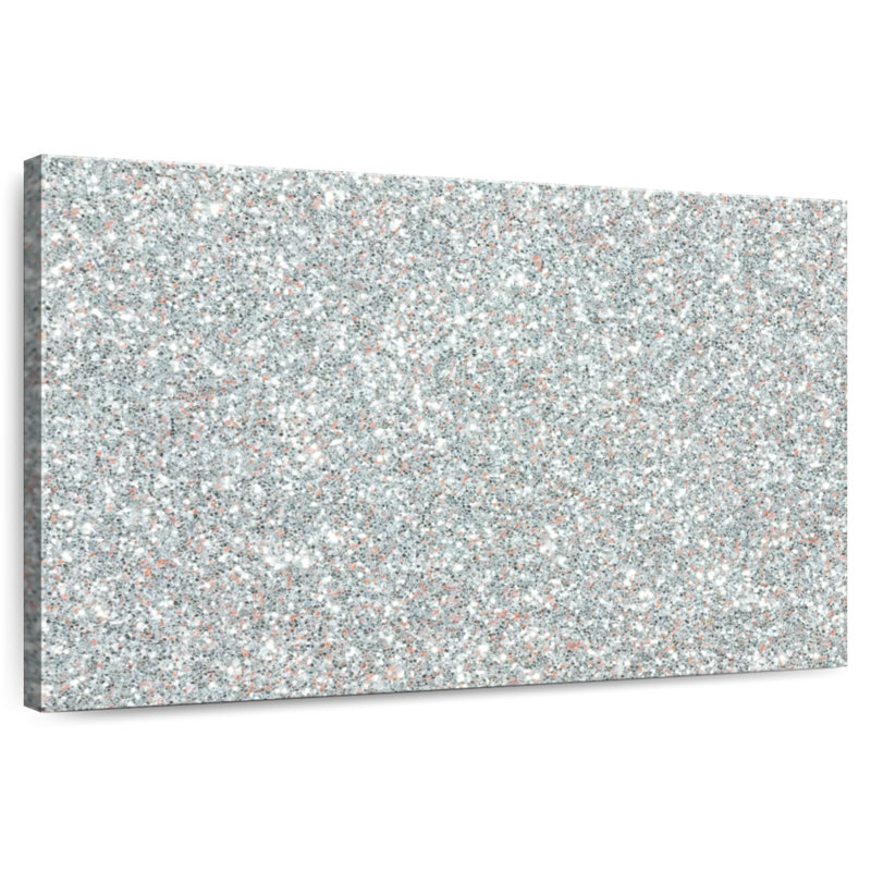 Kerner Silver Glitter Abstract, 16" H x 24" W