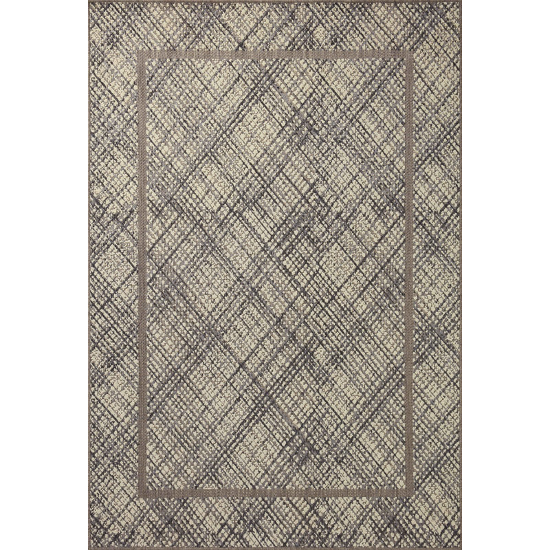 Tapis ivoire / gris anthracite Caramie II, Rectangle 3 pi 11 po x 5 pi 11 po