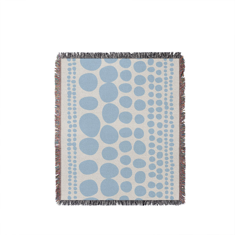 Jeté en coton Ajani, 60 x 60, Ciel