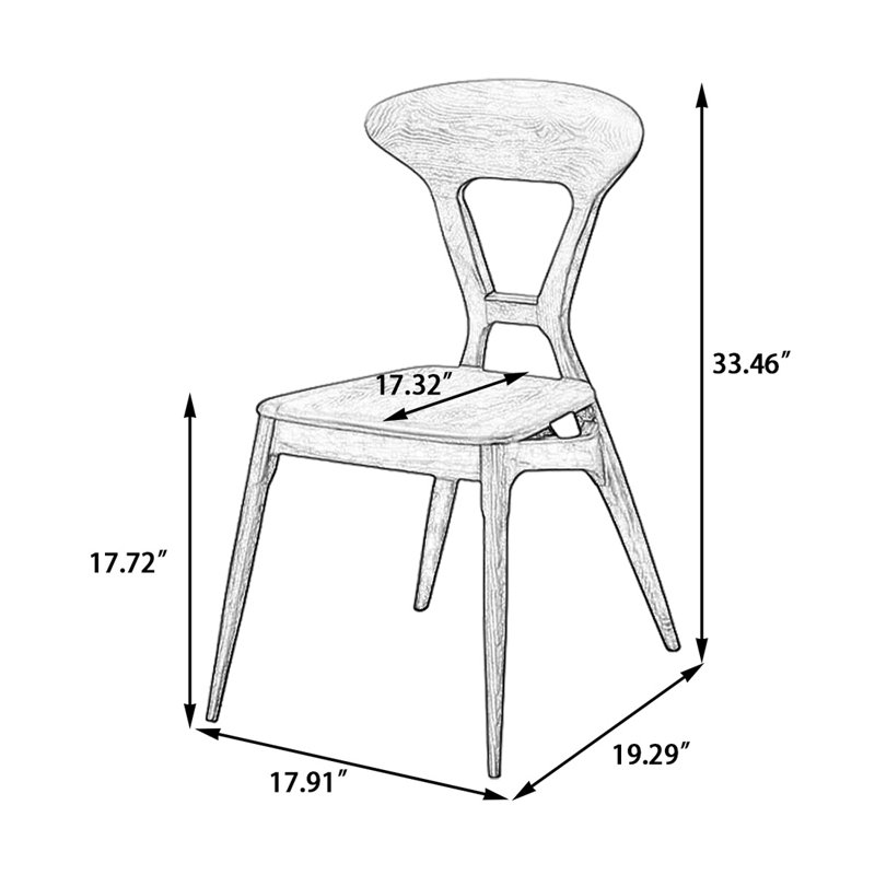 Ensemble de 2 chaises d'appoint 17,91 po à dossier brun uni