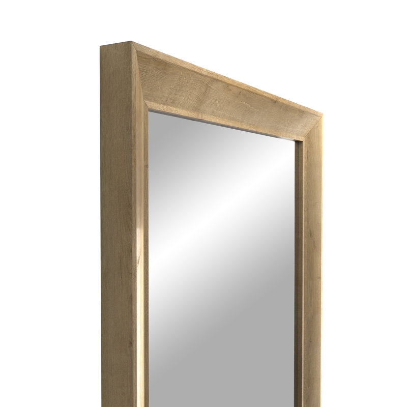 Jarel Flat Full Length Mirror, 147cm H x 47cm W, Medium Brown