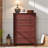 Farmhouse 5 Drawers Dresser For Bedroom, Wood 45" Tall Chest Of Drawers, Dresser Rustic Storage Dressers Organizer With Metal Handle Closet For Living Room, Hallway Entryway-1169964730