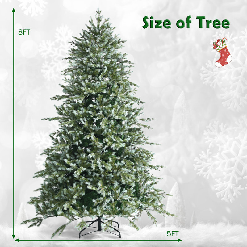 Arbre de Noël vert en cachemire réaliste, H 8 pi
