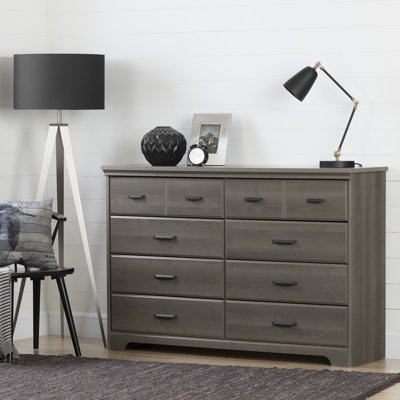 Commode 8 tiroirs chêne vieilli Versa