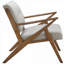 Fauteuil en tissu massif classique gris Mid-Century-730848608