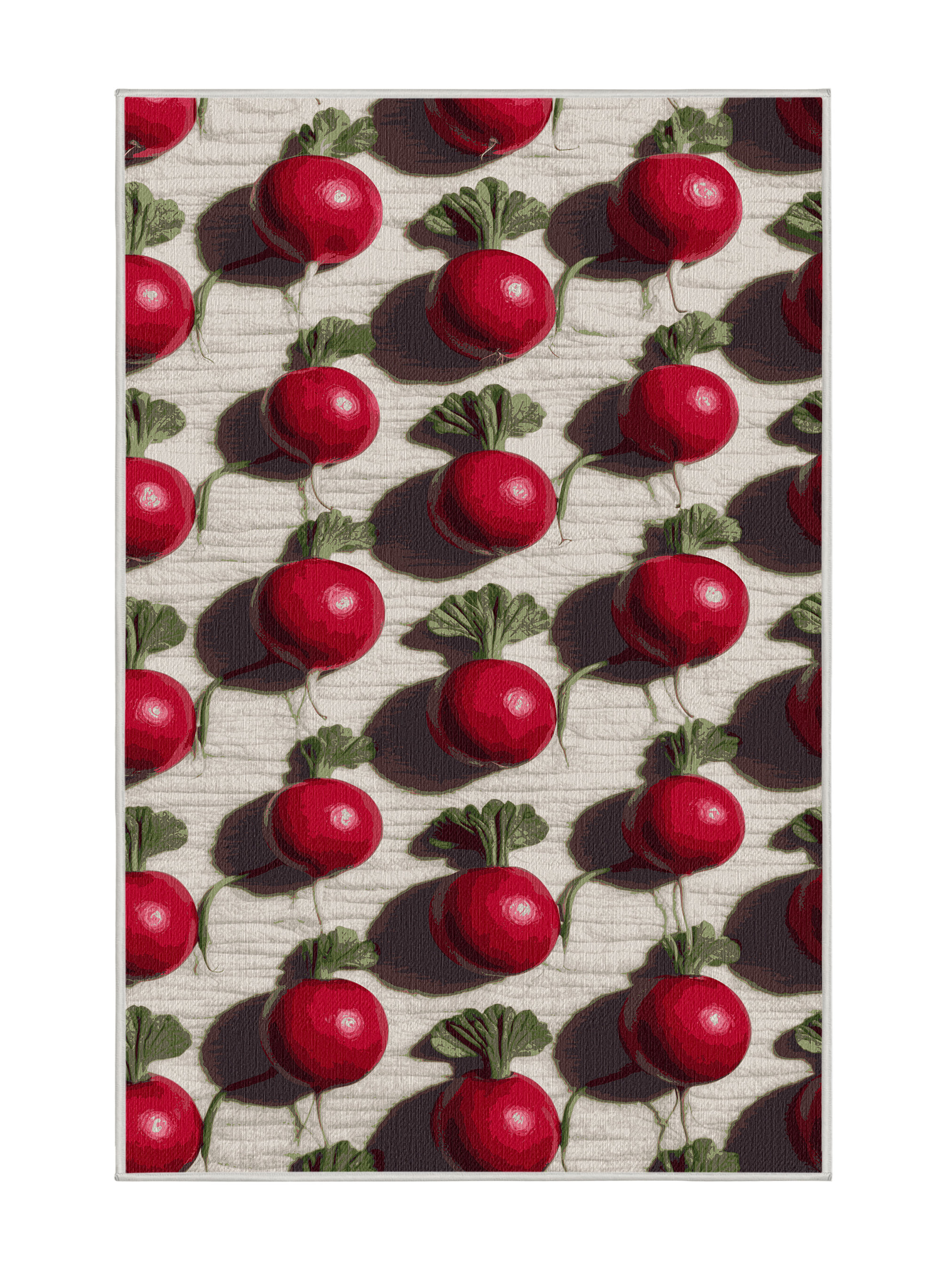 Hokku Designs Washable Radish Red Vegetables Area Rug | Wayfair