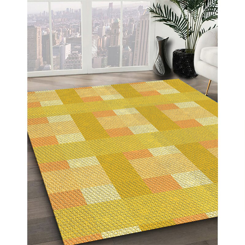 Geometric Indoor Rug, Round 7'