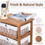 Midsomer 5 Drawer Dresser Wicker Basket Storage Shelf Unit Natural Finish